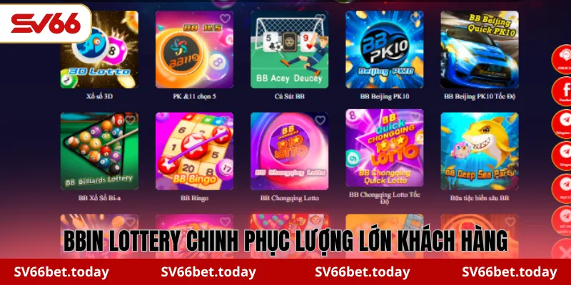 BBIN Lottery chinh phục lượng lớn khách hàng