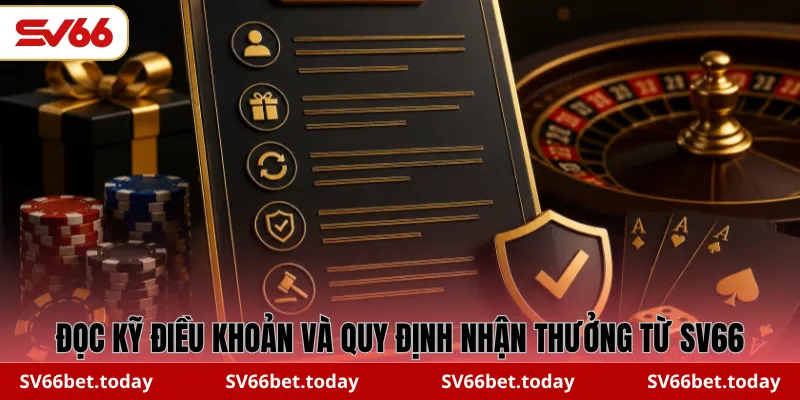 Đọc kỹ điều khoản và quy định nhận thưởng từ SV66