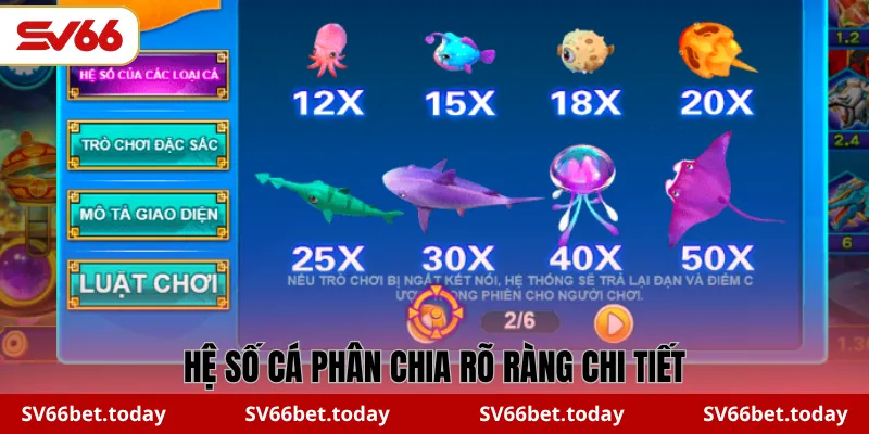 Hệ số cá phân chia rõ ràng chi tiết
