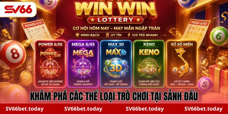 Khám phá các thể loại trò chơi tại sảnh đấu