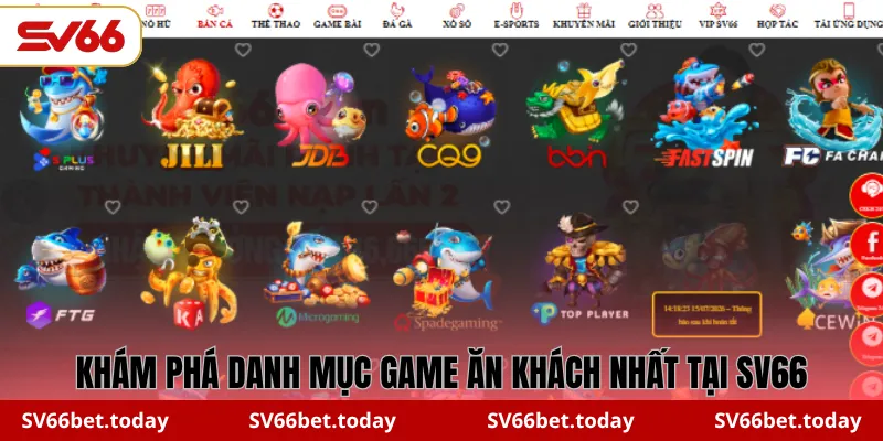 Khám phá danh mục game ăn khách nhất tại SV66