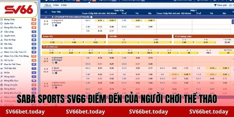 Saba Sports SV66 điểm đến của người chơi thể thao